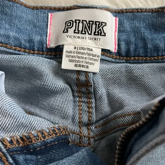 Cut-off Jean Shorts Victoria Secret PINK high waisted - Picture 6 of 8